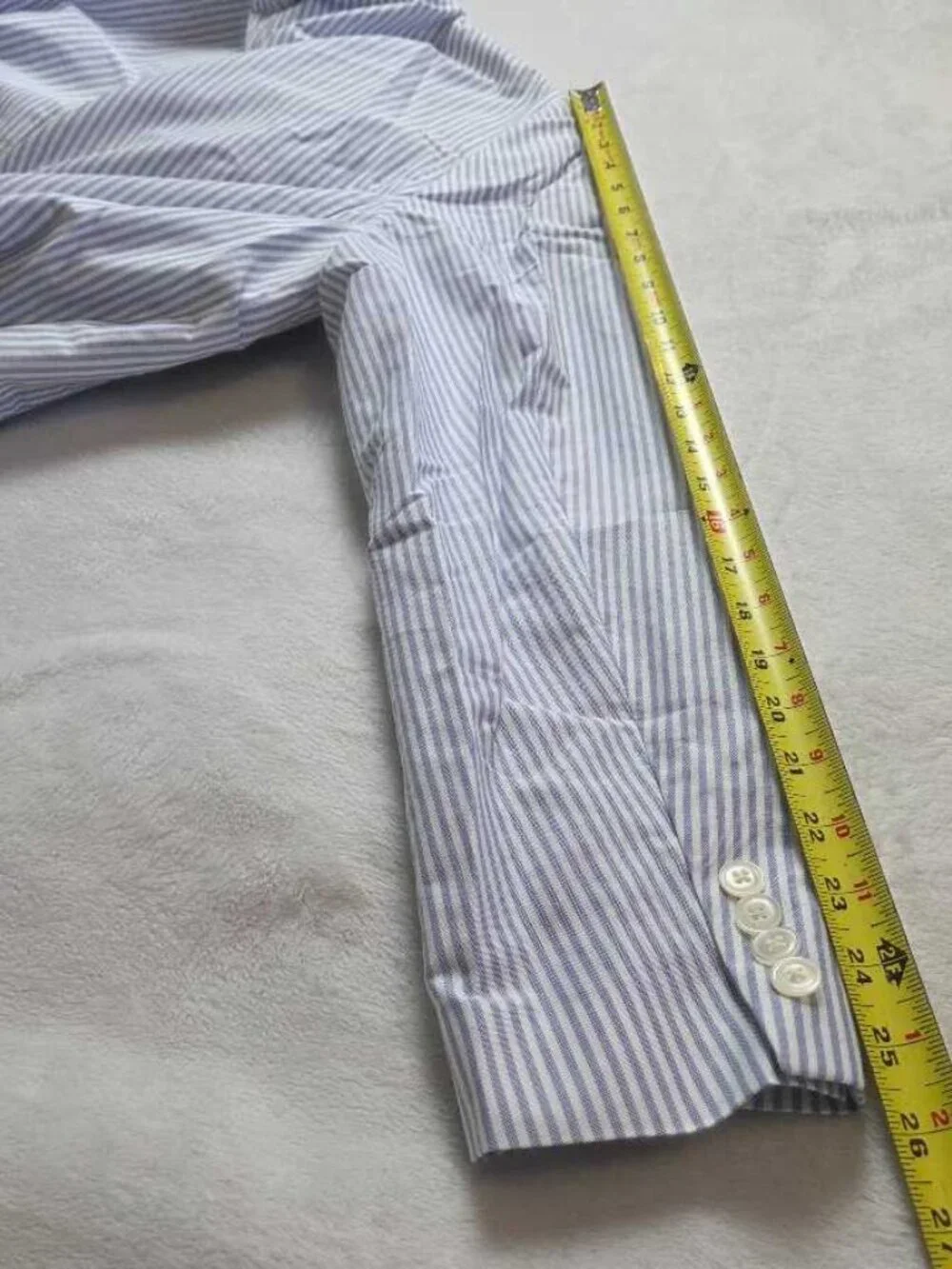 New 44R J.Crew Crosby classic-fit suit jacket in Portuguese cotton oxford stripe